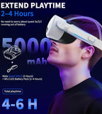 Battery Pack for Meta/Oculus Quest 3S/3/2, 5000mAh Battery VR Charger, Extend - Image 2