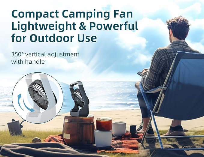 Battery Powered Fan, 10000mah Portable Desk Fan - Image 5