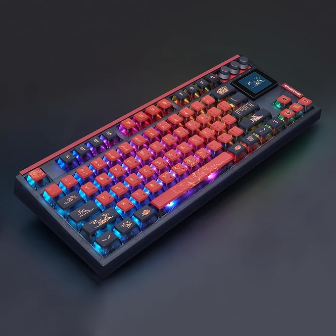 MOLGRIA SKYLOONG GK87 JIUWEI Pudding Keycaps RGB Backlit Gaming Keyboard - Image 6
