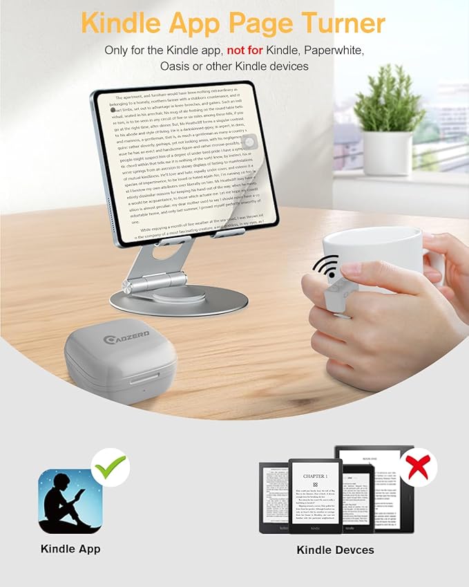 ADZERD Remote Control for TikTok, Page Turner for iPad iPhone, Scrolling Ring - Image 4