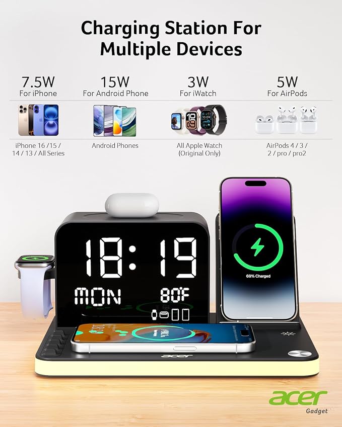 acer 7-in-1 Wireless Charging Station: Charger Stand - Image 5