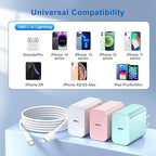 for iPhone 14 13 12 11 Fast Charger, 3 Pack 20W USB C Charger Block - Image 6