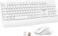 MEETION White Wireless Keyboard and Mouse, 2.4G USB Receiver Plug-and-Play by MEETION