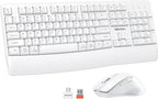 MEETION White Wireless Keyboard and Mouse, 2.4G USB Receiver Plug-and-Play by MEETION