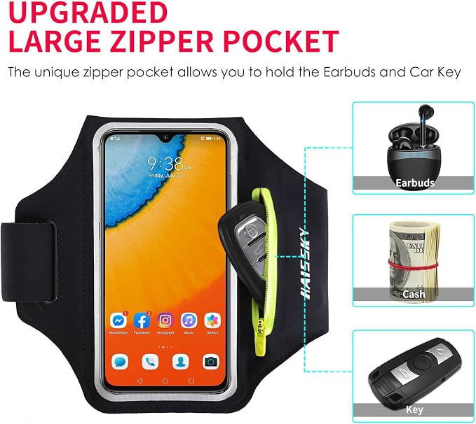 Running Armband with Earphone Bag Cell Phone Armband - Image 2