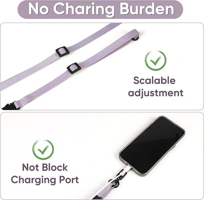 Cell Phone Strap Adjustable Wrist Strap Crossbody Cellphone Holder Extra Long - Image 3