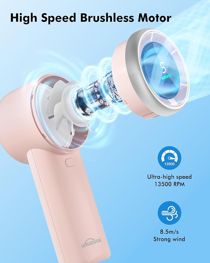 WHATOOK Portable Mini Fan: High Speed Cooling Fan, 10 Hours Battery Life - Image 2