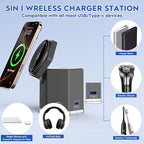 QFUP 5 in 1 Charging Station for Apple iPhone MagSafe Charger, Fast Wireless - Image 4