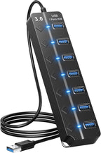 ONFINIO USB Hub 3.0, 7-Port USB Hub Splitter by Onfinio