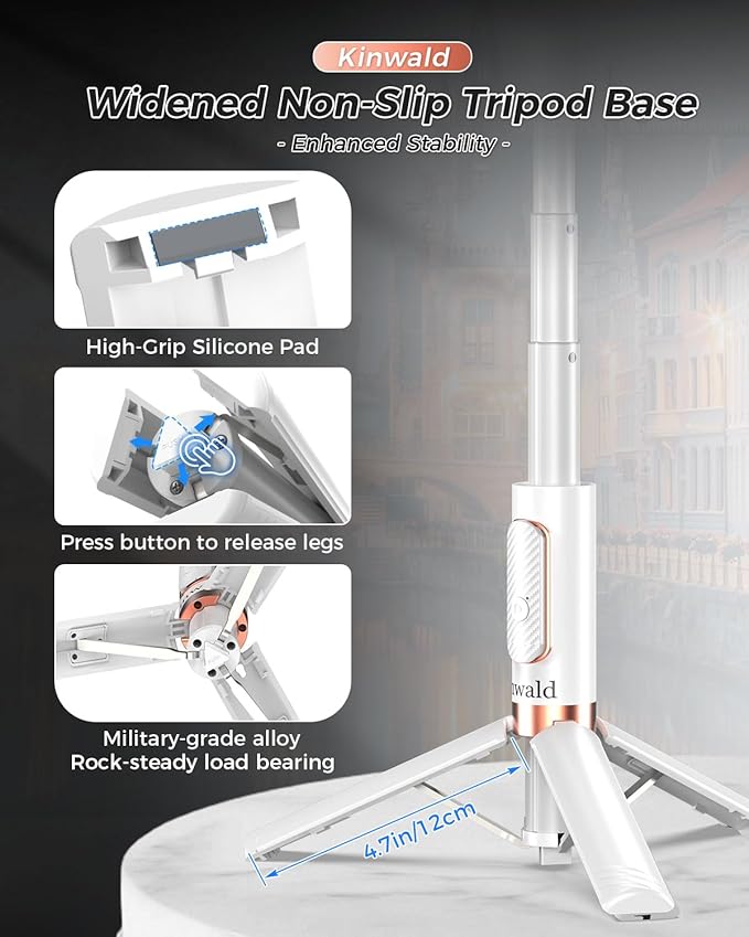 Selfie Stick Tripod for iPhone & Android, Portable Phone Tripod Stand - Image 2