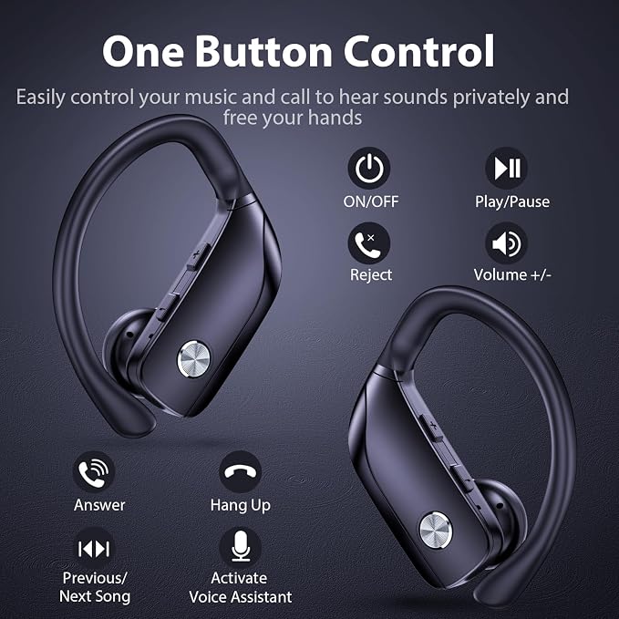 bmanl Wireless Earbuds Bluetooth Headphones 48hrs Play Back Sport Earphones - Image 4