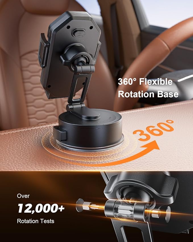 SUPERONE 3-in-1 Car Phone Holder 360° Adjustable Car Phone Mount - Image 6