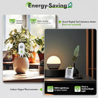 RAINPOINT Light-Driven Thermo-Hygrometer & Smart Digital Wireless Soil Moisture - Image 3