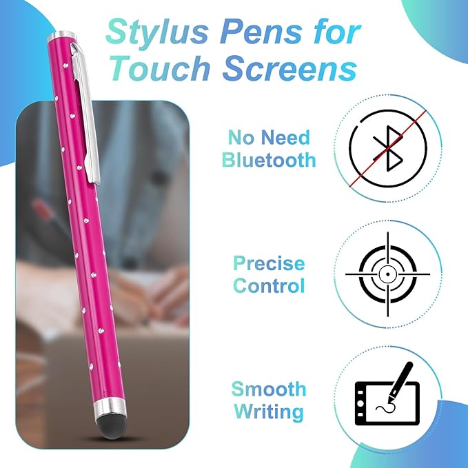 PATIKIL Stylus Pens for Touch Screens, Rose Red - Image 4