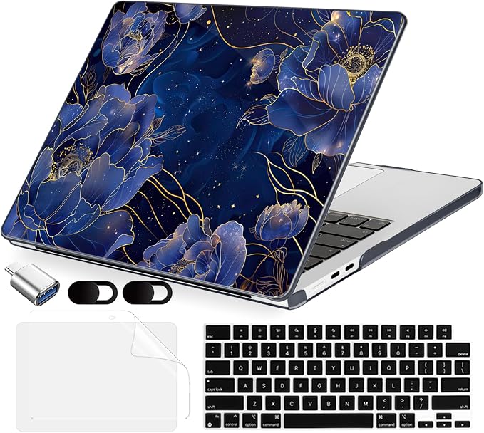 Compatible with MacBook Air 13.6 inch Case, M4 A3240/M3 A3113/M2 A2681 by MecBevia