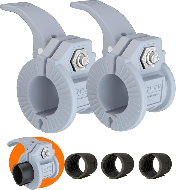 Barbell Clips 1 Inch Quick Release Weight Clamps 0.9-1.18inch Multi-Size by ZY-HUAN