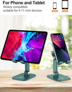 OCYCLONE Phone Stand, Adjustable Height and Angle Foldable Cell Phone Stand - Image 4