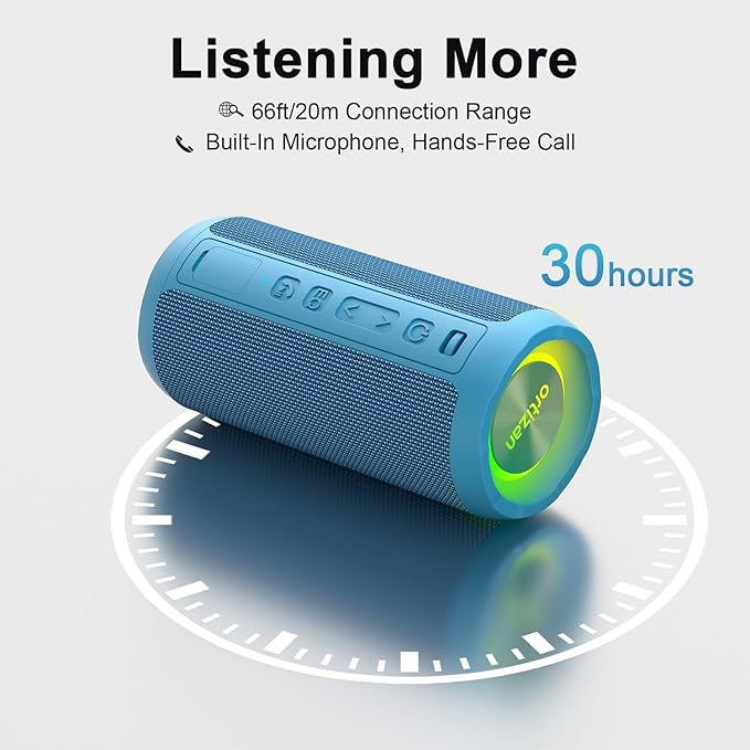 Ortizan Wireless Portable Bluetooth Speaker, IPX7 Waterproof, Dustproof and - Image 4