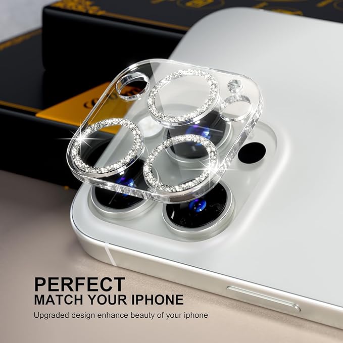 beuxece for 6 Pack iPhone 15 Pro/iPhone 15 Pro Max Camera Lens Protector 9H - Image 4