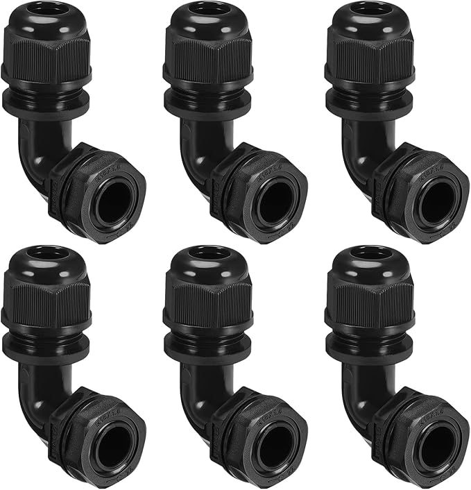 LeMotech M16 Cable Gland, 90 Degree Adjustable 6-10mm Strain Relief, Cord by LeMotech