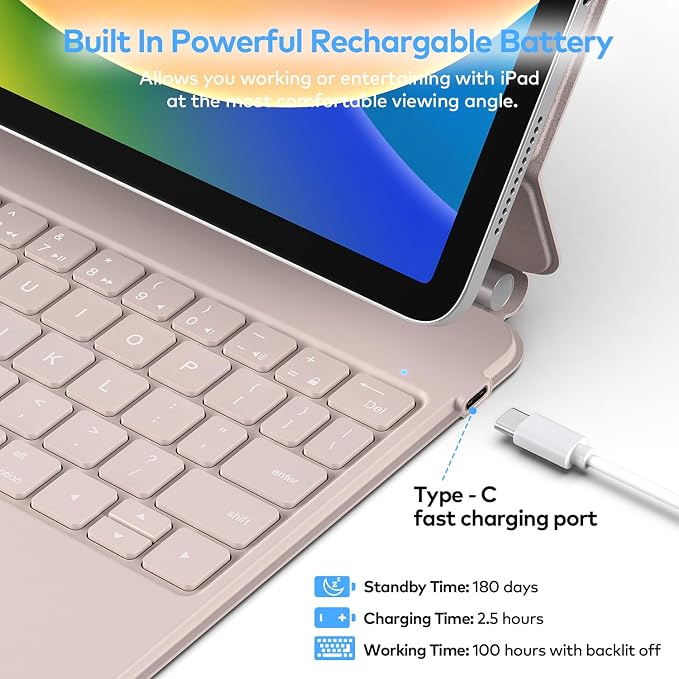 Keyboard Case for iPad 10th Generation 2022 & 11th – Magic-Style Keyboard - Image 9