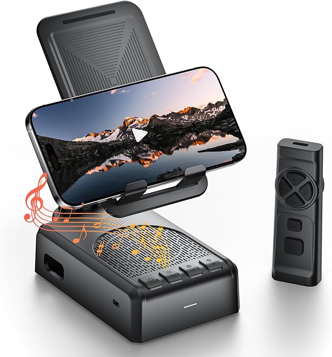 Cell Phone Stand with Bluetooth Speaker and Remote Control, Birthday Gift by HOIFA