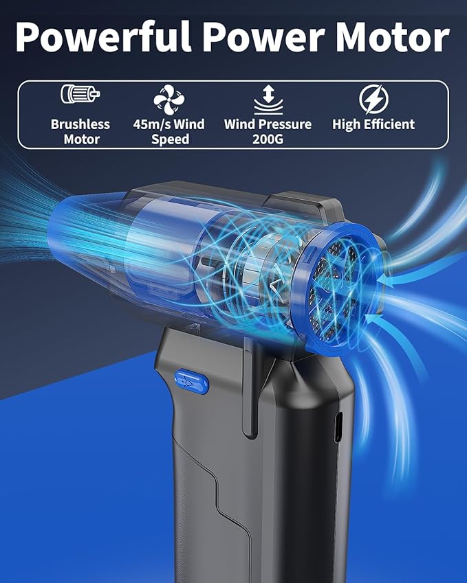 Compressed Air Duster-130000RPM Electric Air Duster, 3 Gear Adjustable - Image 2