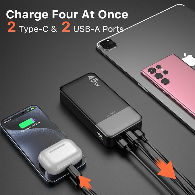 Portable Power Bank, 20000mAh 45W Portable Charger, PD3.0 QC4.0 Fast Charging - Image 4