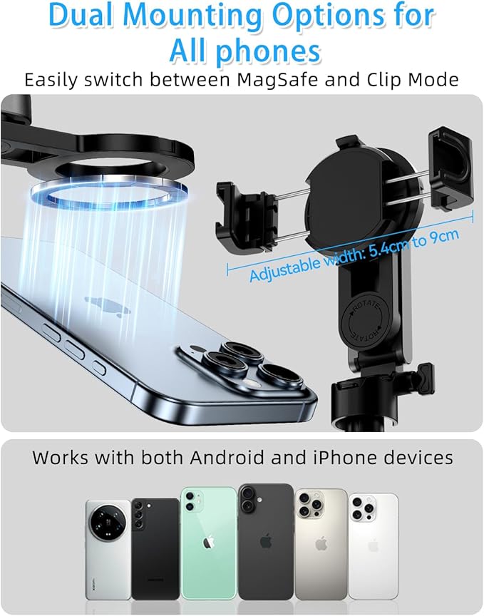 CloudValley Magnetic 4-in-1 Multifunctional Selfie Stick Tripod, Mini Portable - Image 3