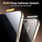 EGV 2 Pack Compatible for iPhone 15 Pro Privacy Screen Protector, 9H+ Military - Image 3