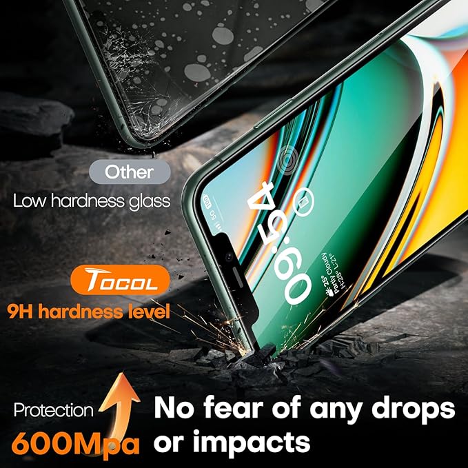 TOCOL for iPhone 11 Pro/iPhone XS/iPhone X Screen Protector 9H Hardness - Image 6