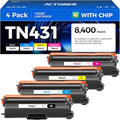 TN431 Toner Cartridge Set 4-Pack Replacement Compatible by JCTONER