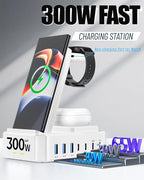 300W Wireless Charger for Samsung, Zutspzss 10 in 1 Wireless Charging Station - Image 3