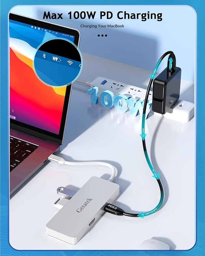 USB C Hub, 7 Ports 1 USB C Multiport Adapter - Image 5