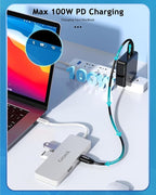 USB C Hub, 7 Ports 1 USB C Multiport Adapter - Image 5