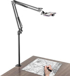 Tall Overhead Camera Mount, High Desk Phone Tripod Mount by LenTok