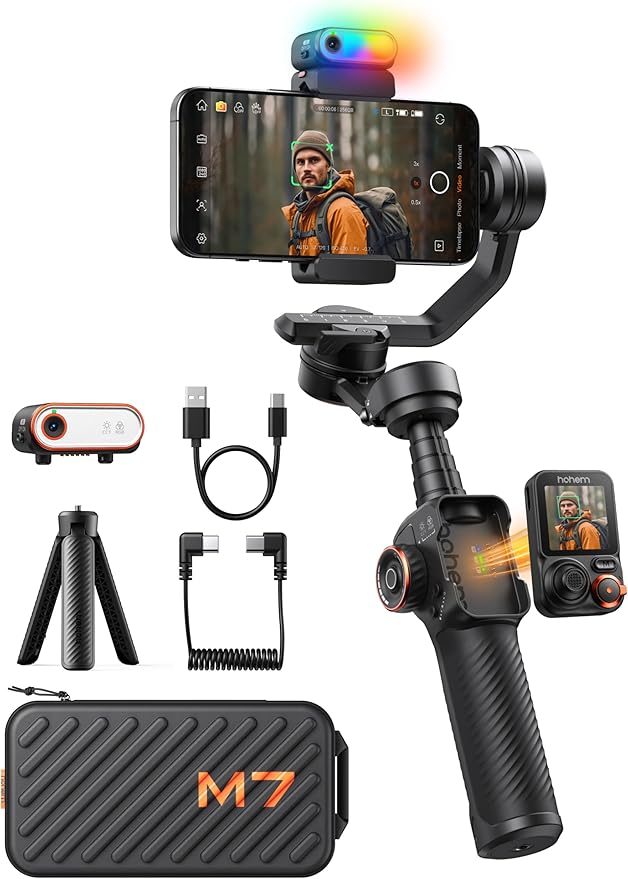 Hohem iSteady M7 Smartphone Gimbal Stabilizer, AI Tracking Sensor by Hohem