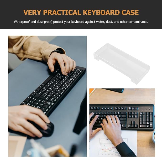 1pc Keyboard Cover Water- Case Transparent Keyboard Protector Cover Protective - Image 3