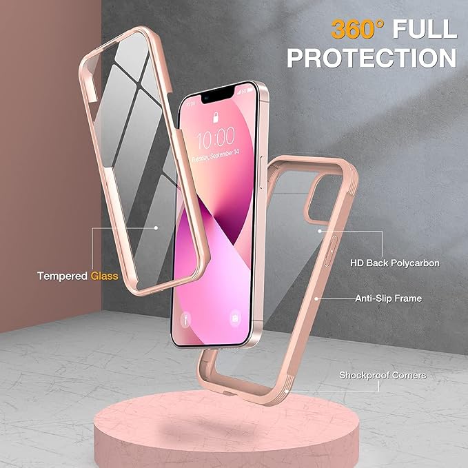 Miracase Compatible with iPhone 13 case 6.1 inch, with Built-in 9H Tempered - Image 3