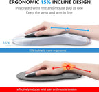 Mouse Pad Wrist Support, Laokiiy 2 in1 Keyboard Wrist Rest+ Ergonomic Mouse Pad - Image 2
