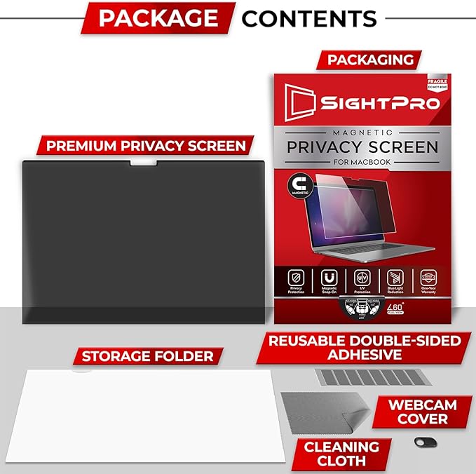 Magnetic Privacy Screen for MacBook Pro 13 Inch Removable Laptop Privacy Filter - Image 5