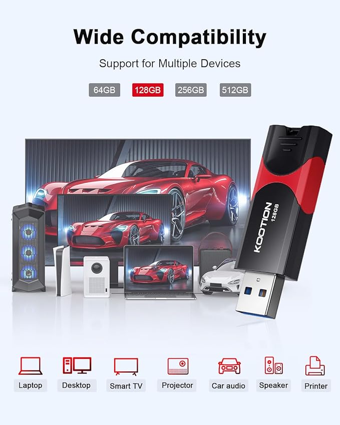 KOOTION 128GB USB Thumb Drive 3.1 Flash Drive Ultra High Speed up to 150MB/s - Image 5