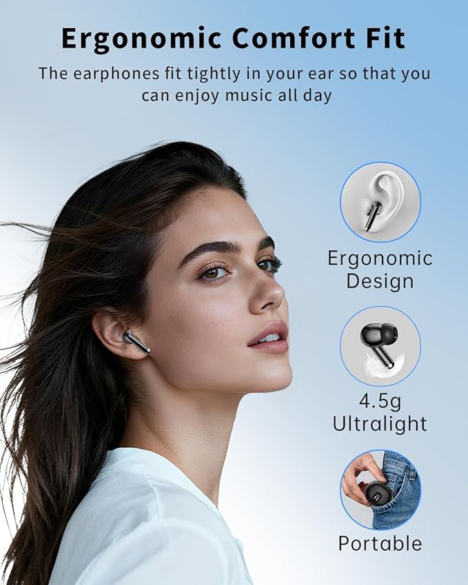 Wireless Earbuds, Deep Bass Stereo Ear Buds Clear Calls - Image 7