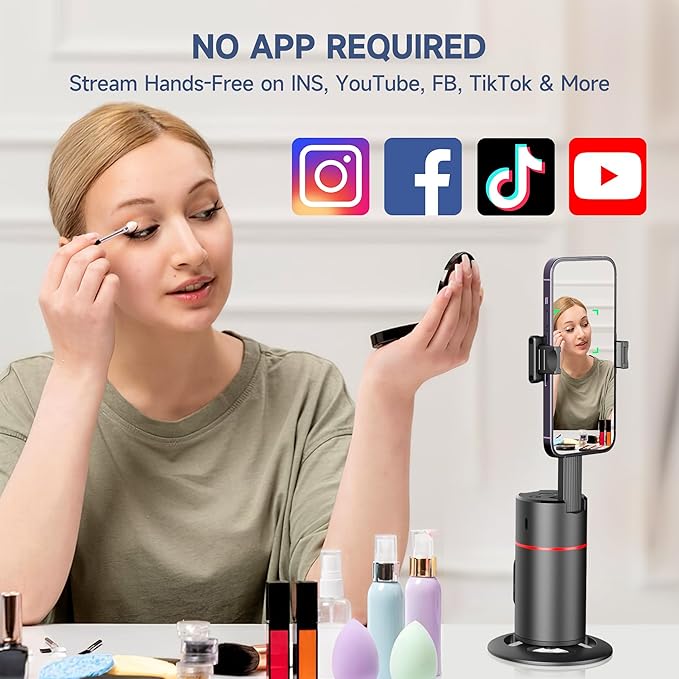 Auto Face Tracking Tripod, No App, Smart Shooting Phone Holder - Image 8