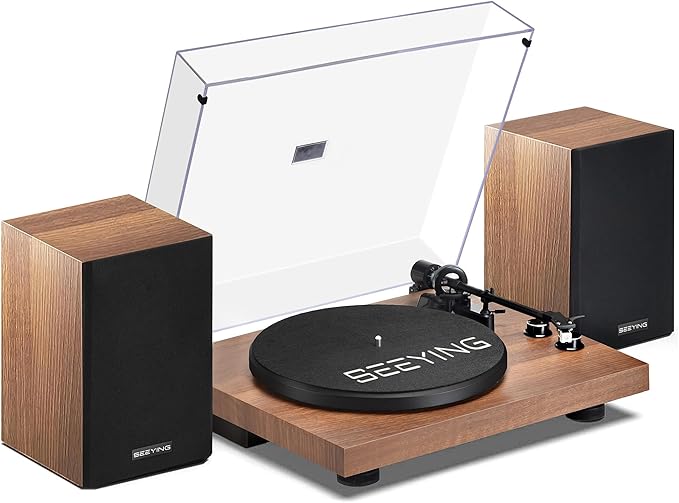 Record Player Vinyl Bluetooth Turntable by SeeYing