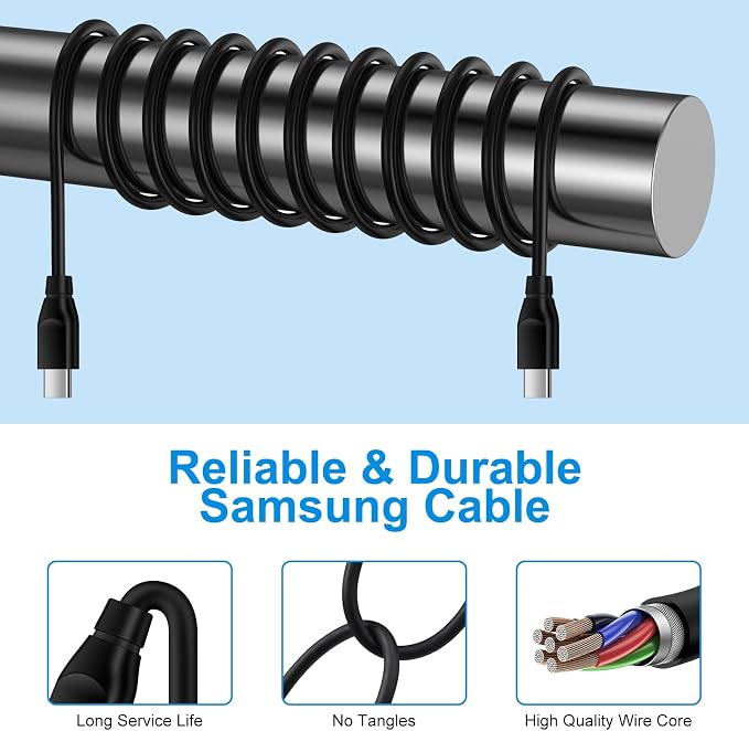 Samsung S25 A16 5G Fast Charger Type C, 20W USB C Charger Block & 9FT Long USB - Image 5