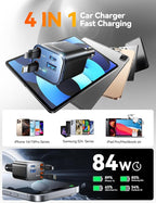 84W Retractable Car Charger, Car Charger USB C - Image 4