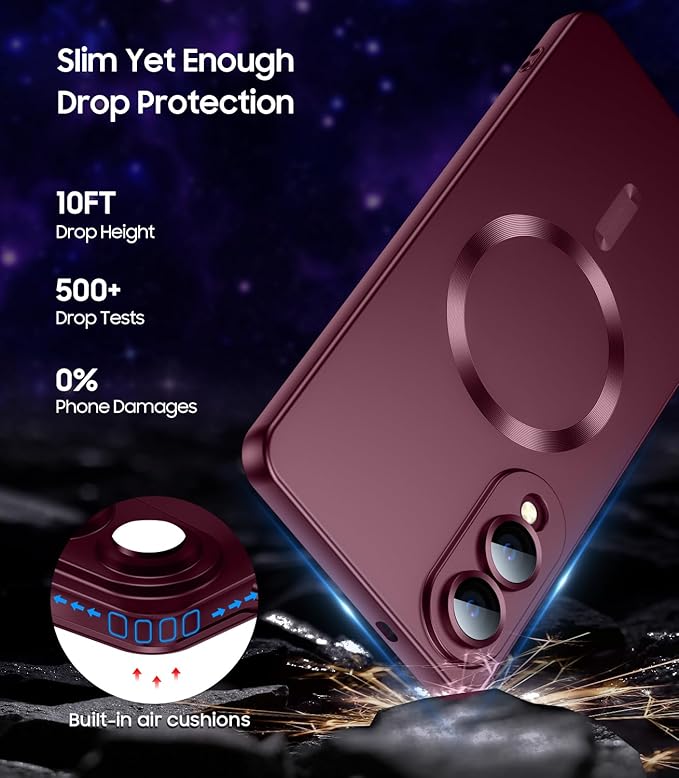 Magnetic for Samsung Galaxy S25 Edge Case Slim Soft Silicone Bumper Shockproof - Image 4