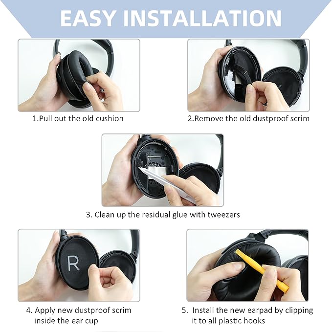 Replacement Ear Pads for Bose QuietComfort 45/QuietComfort SE/New QuietComfort - Image 6