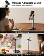DIMONCOAT Phone Stand for Desk, Angle Height Adjustable Phone Holder for Desk - Image 4
